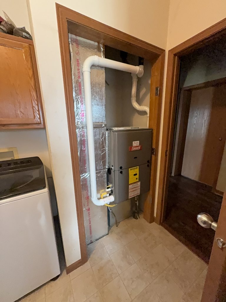 Furnace installation replacement Cody WY in tight mechanical space
