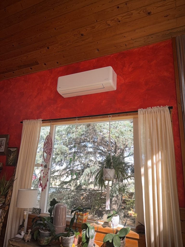 Mini split installation in Powell WY indoor wall head installed by Cool and More Heating